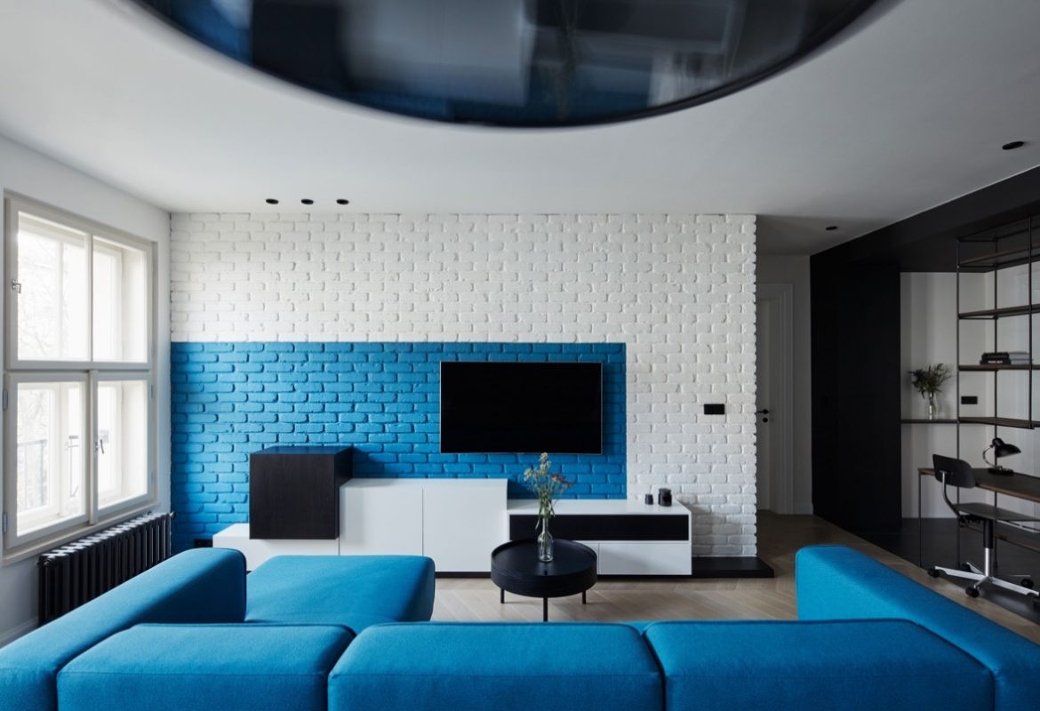 Inspirasi Interior Ruangan Keluarga Biru Dengan Cat Tembok AGA Special